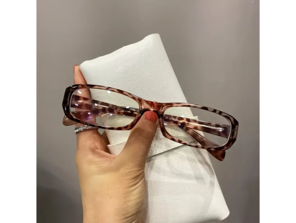 Y2K Trendy Full-Frame Glasses - Turtle Shell & Black Design